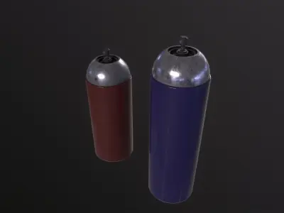 Spray Cans 3D Model Low-poly 3D model