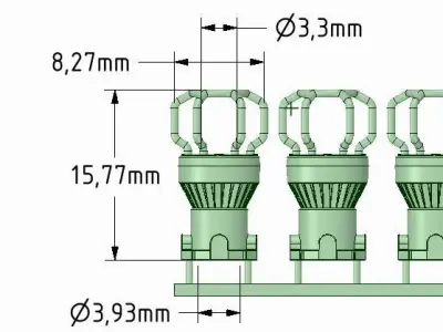 Lamp for 3mm LED 3D print model