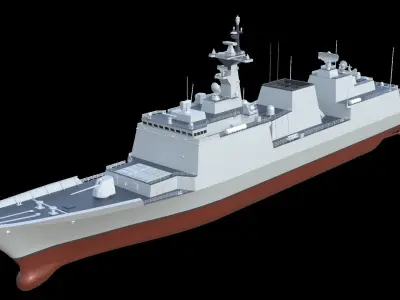 Yi Sun-sin-class destroyer Low-Poly  3D model