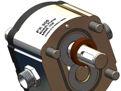 Hydraulic Pump 3d Sketch 3D model