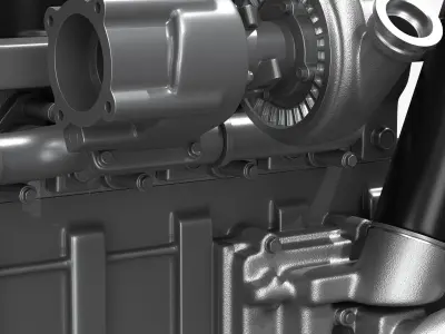 Car Engine 3D model order