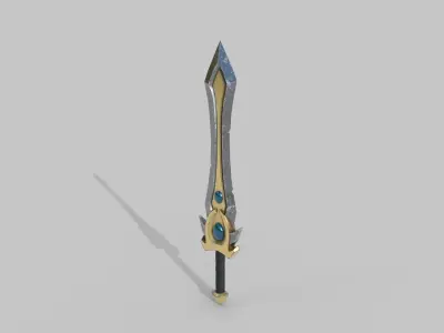 Sword Low-poly 3D model 78