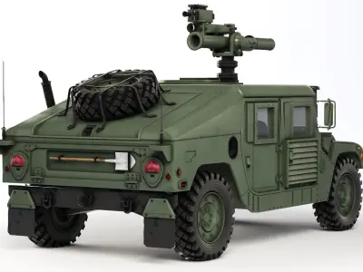 Humvee Military M1046 TOW Missile 2006 3D model