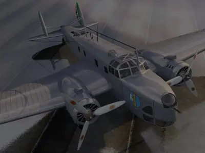 Fiat Br-20M Cicogna 3D model