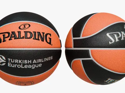 Spalding Euroleague Legacy TF 1000 Basketball Ball 3D model