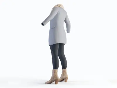 Autumn Clothing Female 3D model