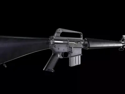 M16A1 Rifle  Low-poly 3D model