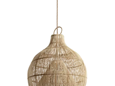  Wicker Bamboo Rattan Pendant Light Model 