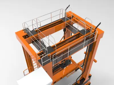 Harbour Container Crane 3D model