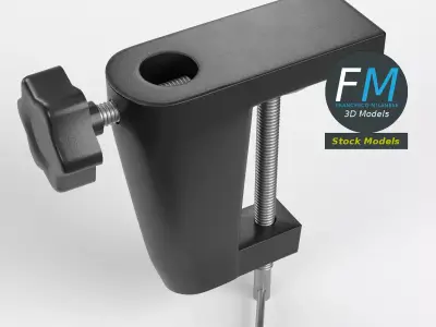 Clamp for desktop lamp 2 3D model