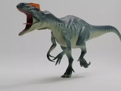 Realistic Animated Dinosaur - Rigged Textured Game Ready  3D model