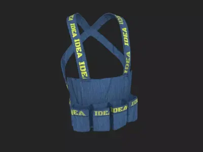 Factory Vest Low-poly 3D model