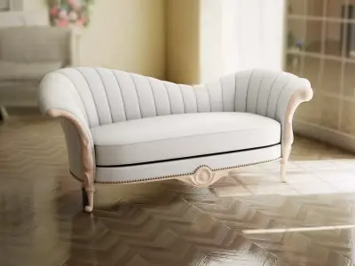 Furniture Sofa Chaise Lounge Low-poly 3D model
