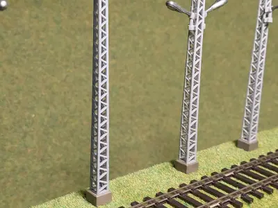 Openwork electric pole without lamp 1-87 resin 3D print model