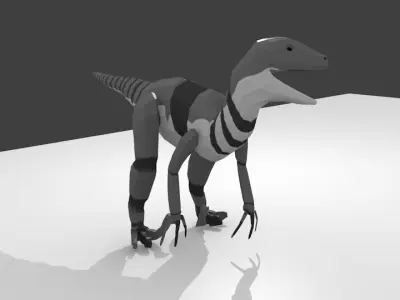 Robot Dinosaur PSCT-40 Velociraptor Free low-poly 3D model