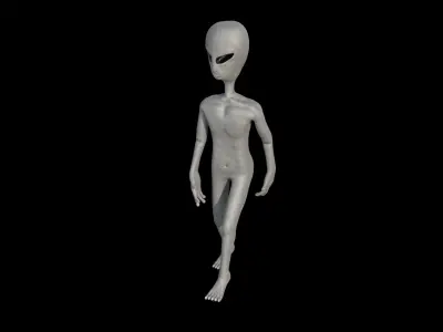 Alien Grey Low-poly 3D model buy