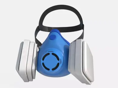 Safety Respiratory Mask Low-poly 3D model