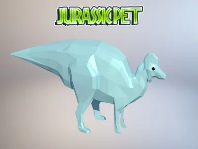 Corythosaurus casuarius Low-poly 3D model