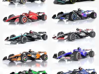 F1 2024 car pack1 3D model