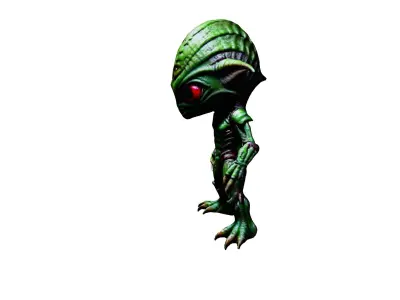 Mini Alien 3D Model - Extraterrestrial Visitor 3D model