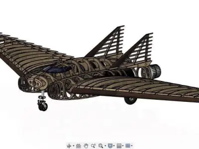 Northrop XP79b Flying Ram 3D model
