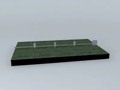 ARGO Architects ISEM Intercontinental surfaced maglev track line Free 3D model