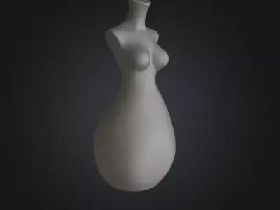 Woman Silhouette Decorative 3D Model Modern Ornament Free 3D print model