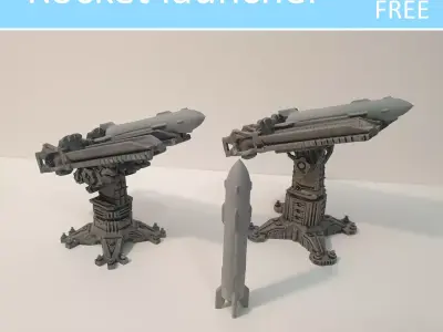 Rocket launcher Free 3D model