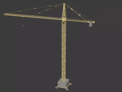 grua torre Low-poly 3D model