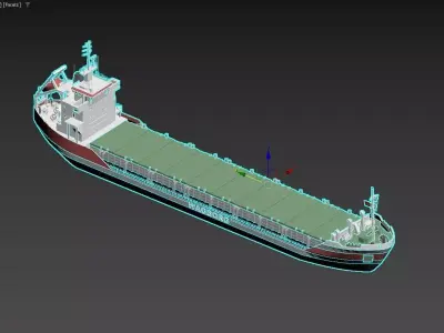 Handysize General Cargo Ship 25000 to 35000 DWT 3D model 3D model