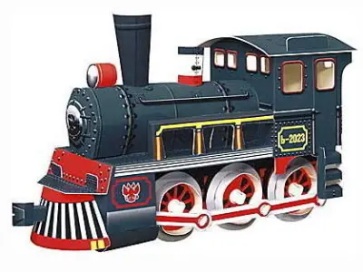 locomotive toy key 3D print model