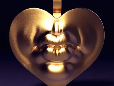 Kiss Me Pendant 3D print model