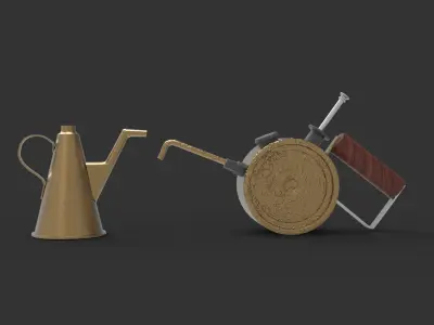 Antique Kerosene Can 3D model