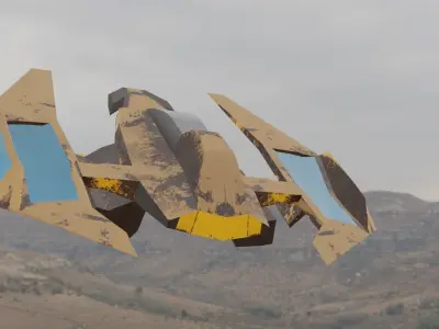 Spaceship is a low Poly classical design perfect for space Free low-poly 3D model