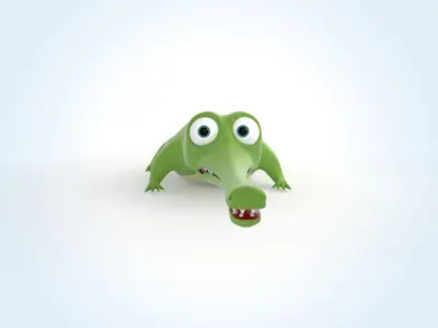 Gharial Crocodile 3D model