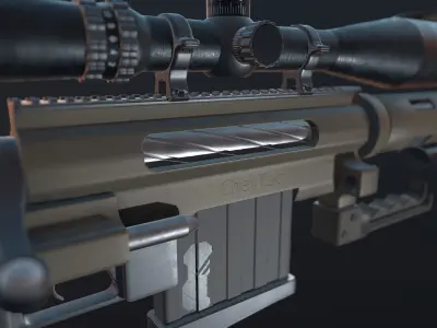 CheyTac M200 Intervention Low-poly 3D model