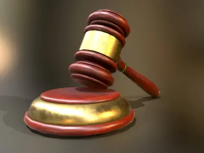 wooden handspike Low-poly 3D model