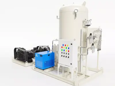 Industrial equipment refrigeration pressure  3D model