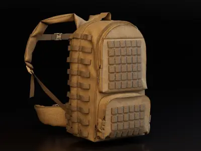 Military Backpack 3D model buy