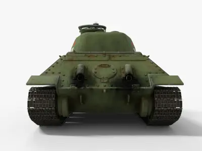 T-34 Medium WW2 Tank  Low-poly 3D model