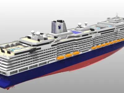 Holland America Line cruise ship MS Koningsdam printable model 3D print model
