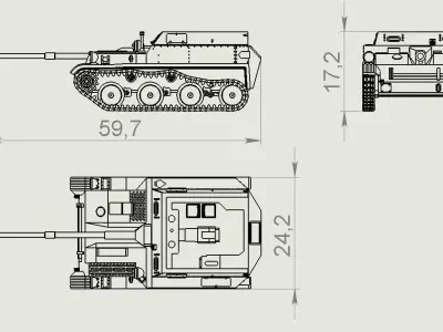 ASU-57  3D print model