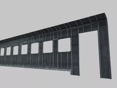 Train Coach Side Body 3D model
