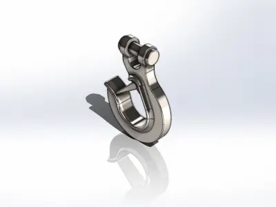 Gancho com Pino Hook with Pin 3D model