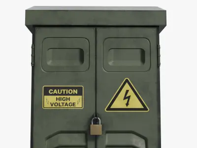 Electrical Fuse Box  Low-poly 3D model