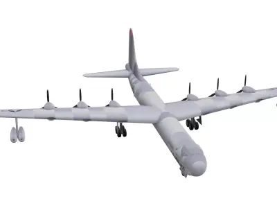 Convair B-36 Peacemaker Low-poly 3D model