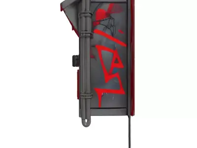 Cyberpunk Wall Data Terminal 3D model