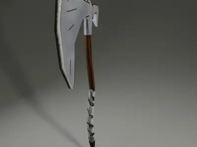 Low Poly War Axe Low-poly 3D model