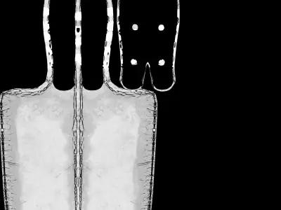 Butcher Knife Free low-poly 3D model