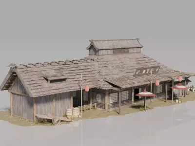 Traditional Japanese House 16 3D model